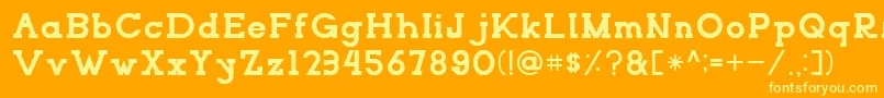NORTHCLIFFRegular Font – Yellow Fonts on Orange Background