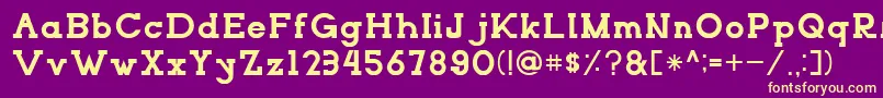 NORTHCLIFFRegular Font – Yellow Fonts on Purple Background