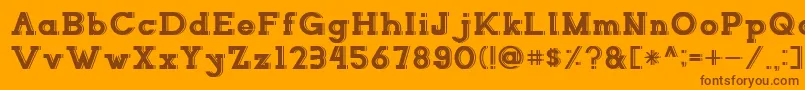 NORTHCLIFFShadow Font – Brown Fonts on Orange Background