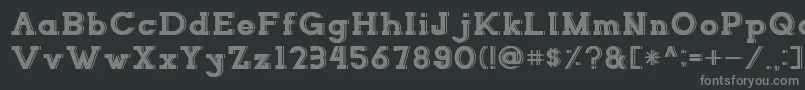 フォントNORTHCLIFFShadow – 黒い背景に灰色の文字