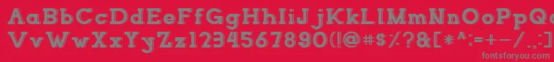 NORTHCLIFFShadow Font – Gray Fonts on Red Background