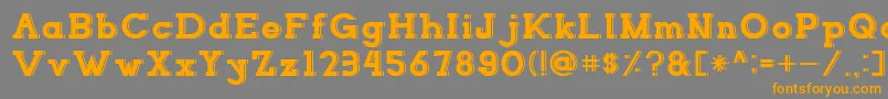 NORTHCLIFFShadow Font – Orange Fonts on Gray Background