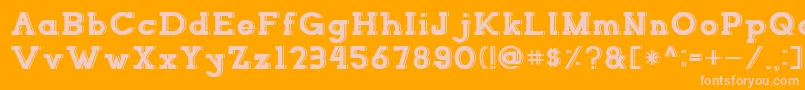 NORTHCLIFFShadow Font – Pink Fonts on Orange Background