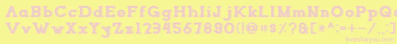 NORTHCLIFFShadow Font – Pink Fonts on Yellow Background