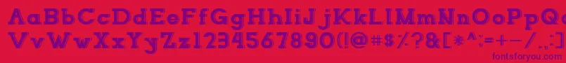 NORTHCLIFFShadow Font – Purple Fonts on Red Background