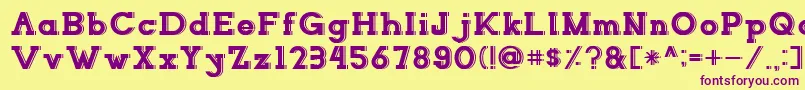 NORTHCLIFFShadow Font – Purple Fonts on Yellow Background