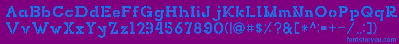 NORTHCLIFFStencil Font – Blue Fonts on Purple Background