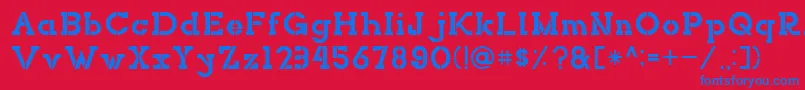 NORTHCLIFFStencil Font – Blue Fonts on Red Background