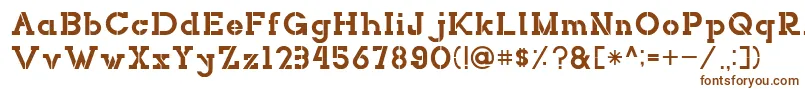 NORTHCLIFFStencil Font – Brown Fonts on White Background