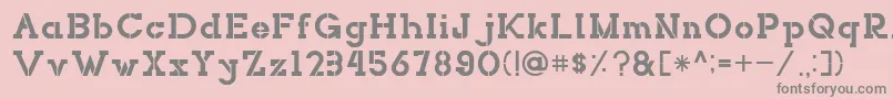 NORTHCLIFFStencil Font – Gray Fonts on Pink Background