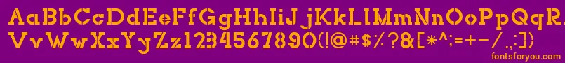 NORTHCLIFFStencil Font – Orange Fonts on Purple Background