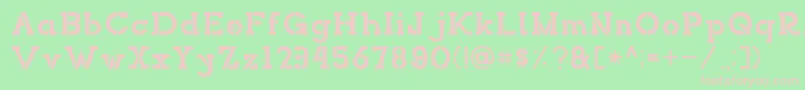 NORTHCLIFFStencil Font – Pink Fonts on Green Background