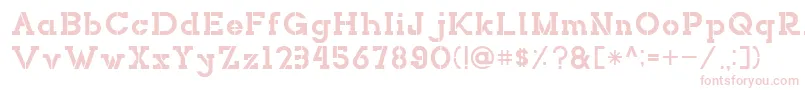 NORTHCLIFFStencil-Schriftart – Rosa Schriften auf weißem Hintergrund