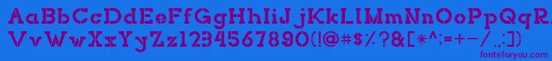 NORTHCLIFFStencil Font – Purple Fonts on Blue Background