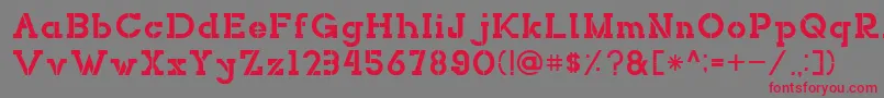 NORTHCLIFFStencil Font – Red Fonts on Gray Background