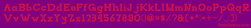 NORTHCLIFFStencil Font – Red Fonts on Purple Background