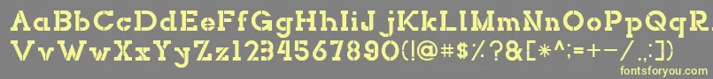 NORTHCLIFFStencil Font – Yellow Fonts on Gray Background