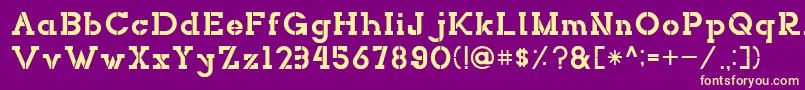 NORTHCLIFFStencil Font – Yellow Fonts on Purple Background