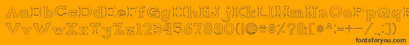 NORTHCLIFFStroke Font – Black Fonts on Orange Background