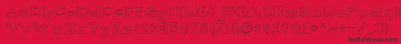 NORTHCLIFFStroke Font – Black Fonts on Red Background