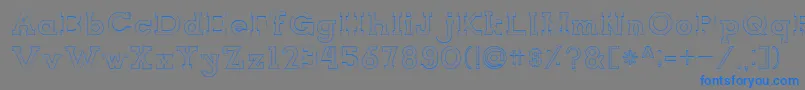 NORTHCLIFFStroke Font – Blue Fonts on Gray Background