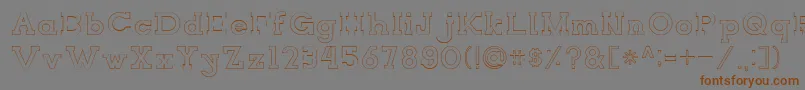 NORTHCLIFFStroke Font – Brown Fonts on Gray Background