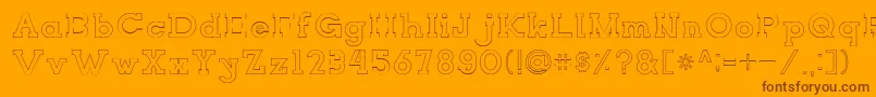 NORTHCLIFFStroke Font – Brown Fonts on Orange Background