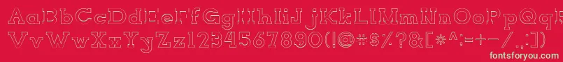 NORTHCLIFFStroke Font – Green Fonts on Red Background