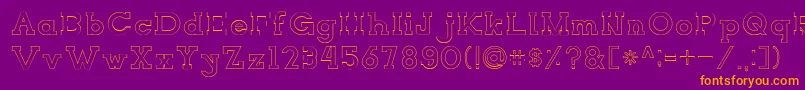 NORTHCLIFFStroke Font – Orange Fonts on Purple Background