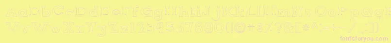 NORTHCLIFFStroke Font – Pink Fonts on Yellow Background