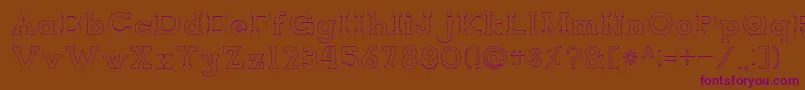 NORTHCLIFFStroke Font – Purple Fonts on Brown Background