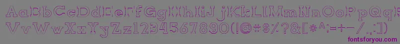 NORTHCLIFFStroke Font – Purple Fonts on Gray Background