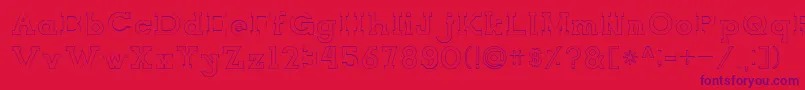 NORTHCLIFFStroke-Schriftart – Violette Schriften auf rotem Hintergrund