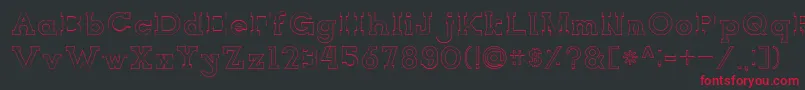NORTHCLIFFStroke Font – Red Fonts on Black Background