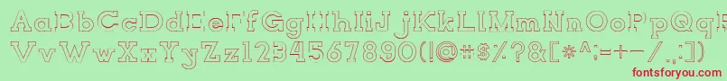 NORTHCLIFFStroke Font – Red Fonts on Green Background