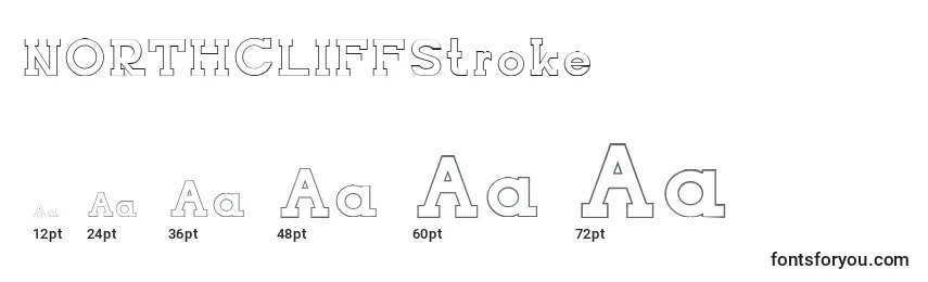 Размеры шрифта NORTHCLIFFStroke