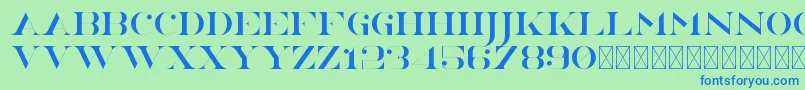 NorthEast PersonalUse Font – Blue Fonts on Green Background