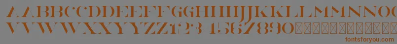 NorthEast PersonalUse-Schriftart – Braune Schriften auf grauem Hintergrund