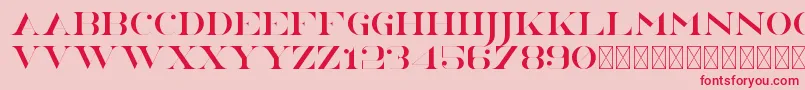 NorthEast PersonalUse Font – Red Fonts on Pink Background