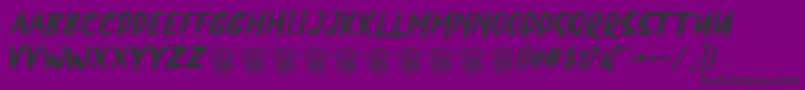 Fonte NORTHEN – fontes pretas em um fundo violeta