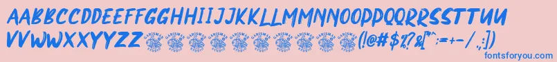 NORTHEN Font – Blue Fonts on Pink Background