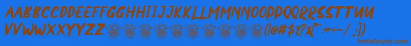 NORTHEN Font – Brown Fonts on Blue Background