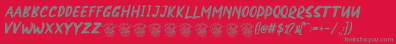 NORTHEN Font – Gray Fonts on Red Background