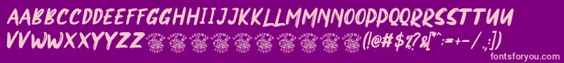 Czcionka NORTHEN – różowe czcionki na fioletowym tle