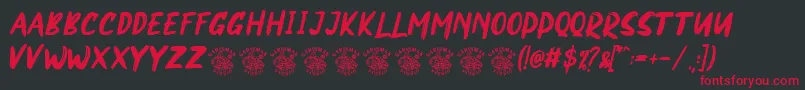 NORTHEN Font – Red Fonts on Black Background