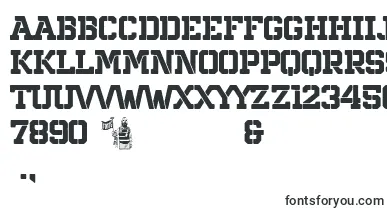 northern army font – stencil Fonts