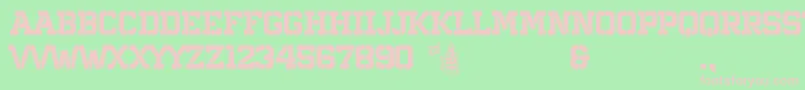 northern army Font – Pink Fonts on Green Background