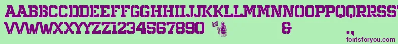 northern army Font – Purple Fonts on Green Background