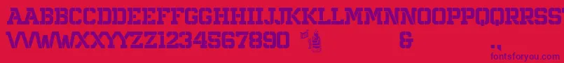northern army Font – Purple Fonts on Red Background