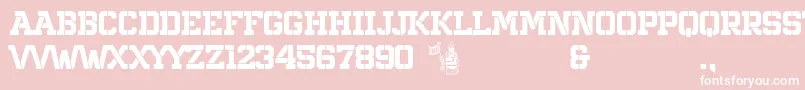 northern army Font – White Fonts on Pink Background